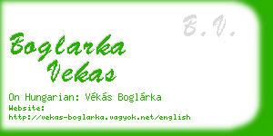 boglarka vekas business card