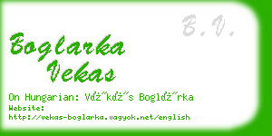 boglarka vekas business card